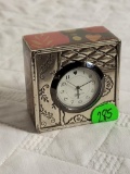 (SC) VINTAGE BRIGHTON PAPERWEIGHT CLOCK. SINGAPORE MOVEMENT. IS SOLD AS IS WHERE IS WITH NO