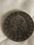 (SC) RARE ITALIAN 1955 LIRE .50. IS SOLD AS IS WHERE IS WITH NO GUARANTEES OR WARRANTY, NO REFUNDS