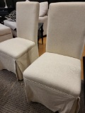 2 BASSETT CREAM COLOR UPHOLSTERED CHAIRS. MEASURES APPROX. 20