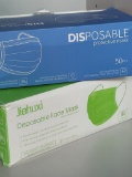LOT OF 2 BRAND NEW DISPOSABLE FACE MASKS BOXES. BOTH BOXES HAVE 50 MASKS INCLUDED. IS SOLD AS IS