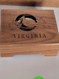 PEARL'S MUSIC BOX MADE FOR THE STATE OF VIRGINIA. PLAYS CARRY ME BACK TO OLD VIRGINNY BY JAMES