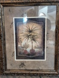 PALM TREE WALL D?COR. PICTURE IS HEAVY. MEASURES APPROX. 34 H X 30 W. IS SOLD AS IS WHERE IS WITH NO