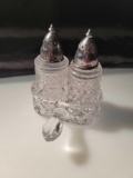 MID CENTURY IMPERIAL GLASS CAPE COD 3 PIECE SALT AND PEPPER SET