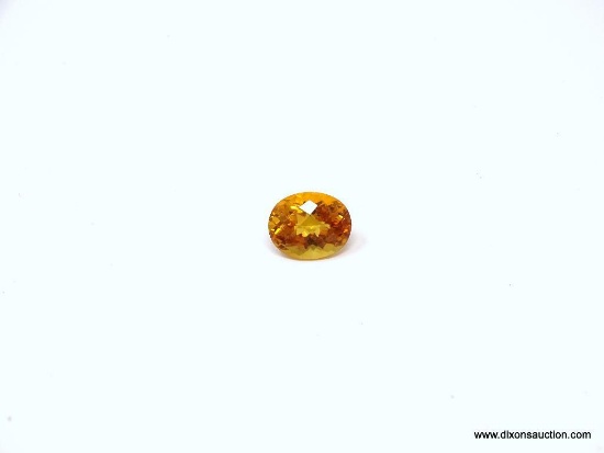 OVAL SHAPE MADEIRA CITRINE GEMSTONE, APPROX. 2.00 CARATS. MEASURES 10MM X 8MM.