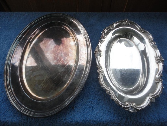 CHAMBERLAIN ? VANDERBILT HOTEL INTL SILVER COMPANY 14 IN SILVEPLATEE TRAY AND E.P.C.A SILVER-PLATE