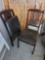 (SHED 1) PAIR OF COSCO DARK STAINED WOOD AND VINYL FOLDING SIDE CHAIRS.