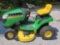 (SHED 2/3) JOHN DEERE D105 AUTO RIDING LAWN MOWER WITH 42
