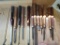 (SHED 3) LOT OF (12) WOOD CHISELS/FILES. SOME ARE CRAFTSMAN BRAND.