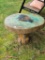 (BACKYARD) STUMP OUTDOOR SIDE TABLE WITH NATURAL BASE AND COATED TOP. MEASURES APPROX 25.5
