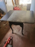 (SHED 2) QUEEN ANNE DROP LEAF TABLE, PAINTED BLACK,
