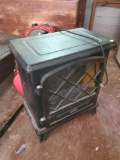 (SHED 2) DURAFLAME ELECTRIC BLACK METAL HEATER MADE TO LOOK LIKE A FIRE PLACE, 20