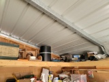 (SHED 3) TOP SHELF CONTENTS TO INCLUDE: GARDEN TREASURES PORTABLE GAS FIREPIT IN BOX, CHILD'S POTTY