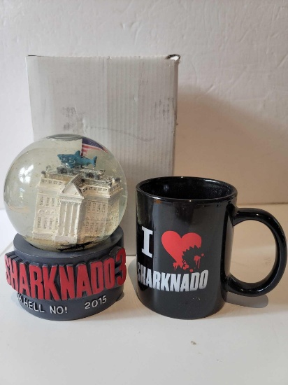 (2) PIECE SHARKNADO LOT. INCLUDES A BLACK "I LOVE SHARKNADO" MUG AND A LIGHT UP SHARKNADO 3 2015