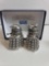 PEWTER DR. WHO DALEK SALT & PEPPER CRUET SET. HANDCRAFTED FROM BRITISH PEWTER AND PRODUCED ENTIRELY