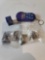 LOT OF ASSORTED DOCTOR WHO ITEMS. INCLUDES 2 TARDIS NECKLACES WITH A GREEN GEMSTONE ON TOP, A DALEK