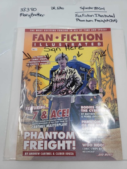 FAN FICTION ILLUSTRATED "PHANTOM FREIGHT" VOL.1 BOOK, SIGNED BY SYLVESTER MCCOY.