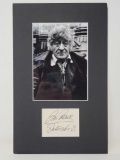 SIGNED PHOTO OF JOHN PERTWEE DR WHO #3, IN PROCTECTIVE COLOR, MEASUREMENT OF PHOTO IS 5 IN X 7 IN.