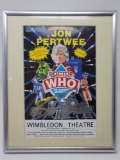 FRAMED DR WHO THE ULTIMATE ADVENTURE ADVERTISMENT PIECE FROM WIMBLEDON THEATRE, SIGNED BY JOHN