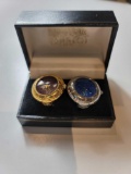 SET OF TWO DOCTOR WHO 35th Anniversary RING WATCHES IN PRESENTATION BOX MADE BY AQUA JANEIRO. THESE
