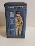 1980'S DR. WHO TARDIS TIN COIN BANK WITH REMOVABLE ROOF. MEASURES APPROX. 3