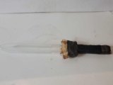 REPLICA CRYSTAL SWOARD/DAGGER. BLADE IS MADE OF PLEXIGLASS AND THE HANDLE IS WRAPPED. MEASURES