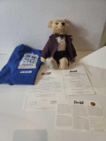 STEIFF DOCTOR WHO 50TH ANNIVERSARY BEAR EXCLUSIVE TO DANBURY MINT. BLOND, 26CM- PRODUCTION LIMITED