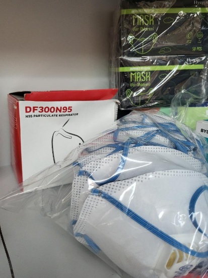 BRAND NEW BOXES OF DISPOSABLE FACE MASKS AND 3M RESPIRATORS. COMES WITH OVER 200 MASKS. IS SOLD AS