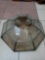GLASS OCTAGON SHAPED CEILING LIGHT.