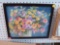 WOODEN FRAMED FLORAL PRINT, 11 IN X 14 IN.