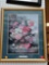 GOLD TONE FRAMED PRINT OF STILL LIFE WITH FLOWERS BY JOHN WAINWRIGHT, MEASUREMENTS ARE APPROXIMATELY