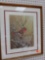GOLD TONE FRAMED PRINT OF A CARDINAL BY RALPH WATERHOUSE, LIMITED EDITION, MEASUREMENTS ARE
