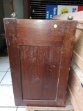 WOODEN THREE DRAWER DRESSER, ON WHEELS, WITH BRASS PULLS, MEASUREMENTS ARE APPROXIMATELY 40 IN X 17