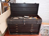 VINTAGE KENNEDY SERVICE MANS TOOL BOX, 7 DRAWER, TOP STORAGE, ALL CONTENTS INSIDE IS INCLUDED