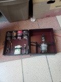 Vintage Bartenders Box, 4 Glasses. Ice Grabber, Bottle Opener, Bottle, Bottle Holder, Please see the