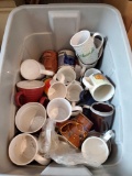 Tote Lot Of Misc Coffee Cups, Some Look Vintage, Please see the pictures for more information.