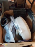 Box of Misc Items, Funnel, Umbrella Stand, Snake, Tubing, Etc, Please see the pictures for more