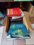 Box Lot Of Misc Books, World Books, Family Medical Guide, Great World Atlas, Webster New World