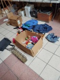 Box Lot of Misc, Hiking Backpack, Metal Candle Stick, Kids Toys, Hand Bags, Etc, Please see the