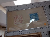 FRAMED PHOTO OF A PAIR OF PRINTS TITLED IN SPACE, BY RUTH RONE, MEASUREMENTS ARE APPROXIMATELY 22 IN