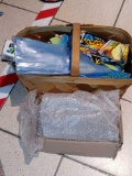 ASSORTED LOT OF MISC ITEMS TO INCLUDE, PAPER MAID 75 SQ FT., LAVA ROCKS, KANGAROO POUCH BAGS, ETC.