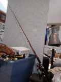 LOT OF THREE FISHING POLES, TO INCLUDE, SHAKESPEARE'S LADY FISH ROD, SILVER BREAK DOWN ROD, AND AND