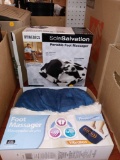 LOT OF TWO FOOT MASSAGERS ONE HOMEDICS SOLO SALVATION, THE OTHER HEALTH TOUCH FOOT MASSAGER.