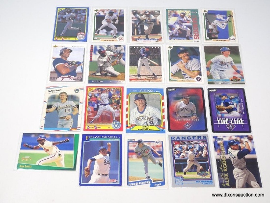 19 Cards - Deon Sanders (9) Robin Yount (5) Alex Rodriguez (4) Fernando Valenzuela (2).