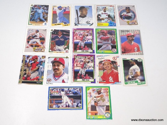 17 Cards - Bo Jackson (4) Reggie Jackson (3) Tony Pena (8) Dave Parker (2).