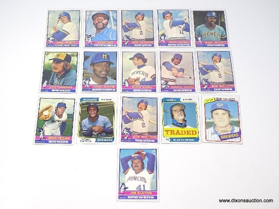 Vintage Cards (16) - Milwaukee Brewers - 1970's.