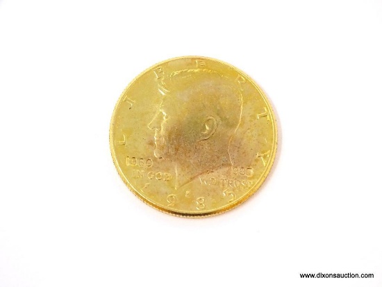 1985-P KENNEDY HALF DOLLAR 24 CARAT GOLD PLATED