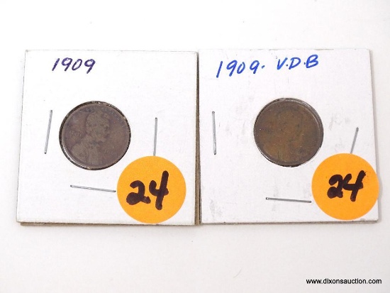 1909, 1909 V.D.B. LINCOLN WHEAT CENTS.