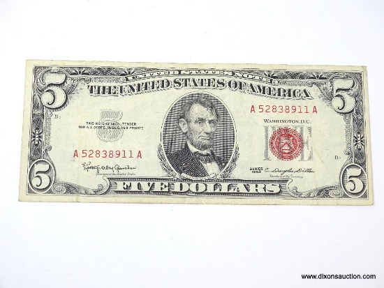 $5 - 1963 RED SEAL UNITED STATES NOTE