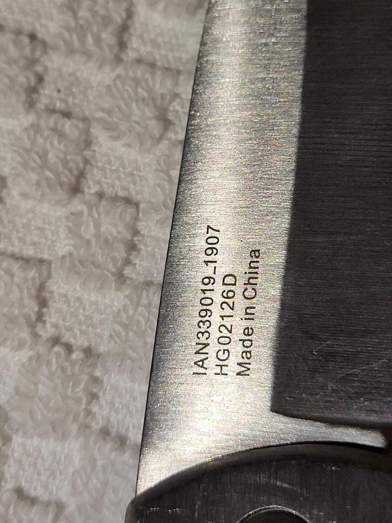 CRIVIT WOOD HANDLE POCKET KNIFE. IAN339019-1907