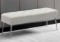 PLAIN WHITE LEATHER SEATING BENCH